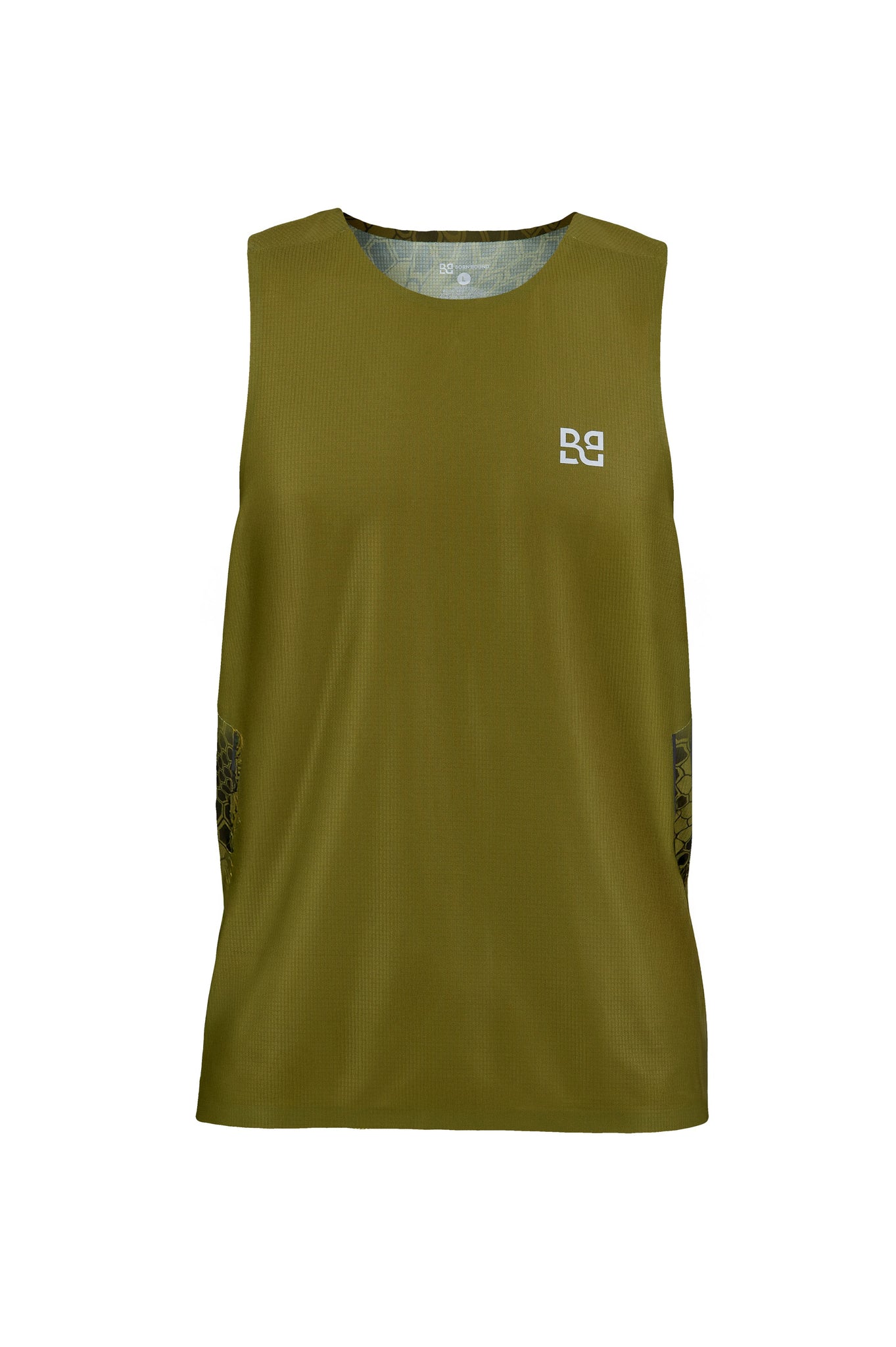 Rekord Run Singlet Army Green - Men's