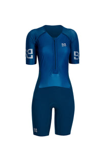 Skärvatten Long Distance Short Sleeve Tri Suit - Cosmos Blue - Women's